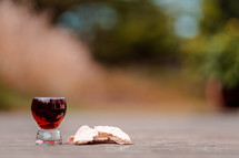 wine and unleavened bread 