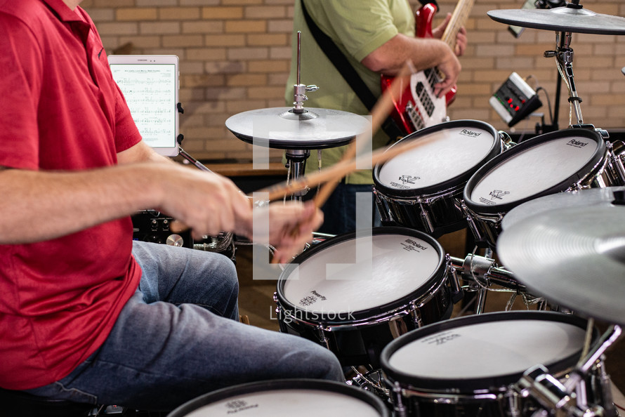 Drums in a worship band