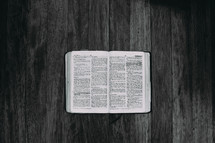 open Bible on the floor 