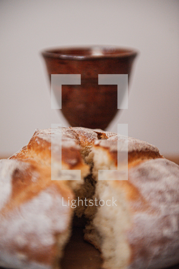 communion bread and wine chalice 