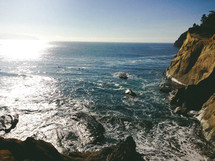 steep sea cliffs 