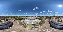 360 aerial photo taken with drone of Terminal Rodoviário Governador Lucídio Portella in Teresina, Piauí, Brazil