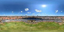 360 aerial photo taken with drone of Albertão Stadium in Teresina, Piauí, Brazil