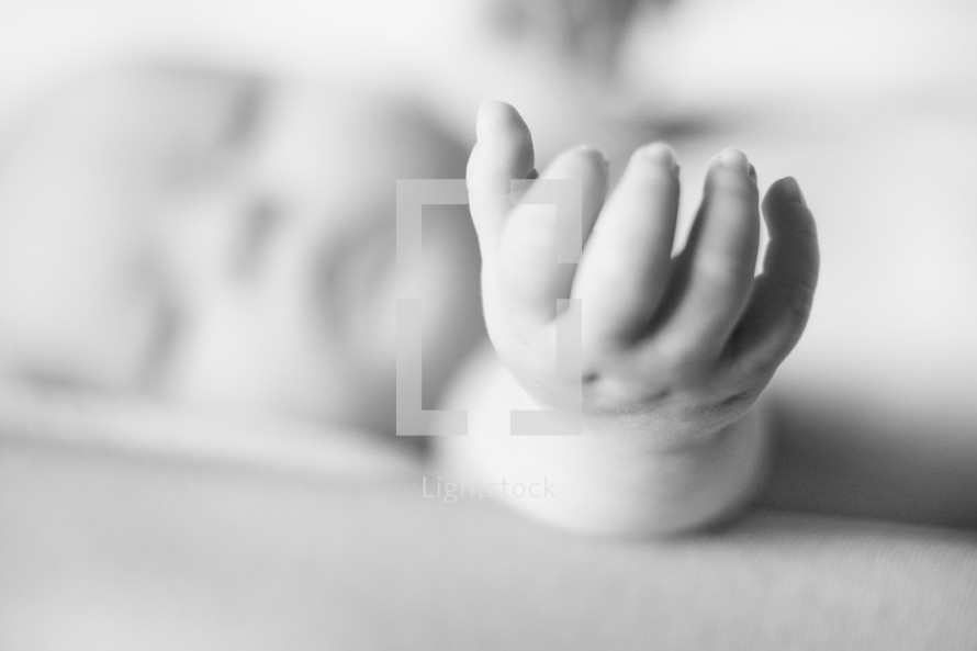 an infant's hand