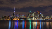 Toronto's skyline at Night