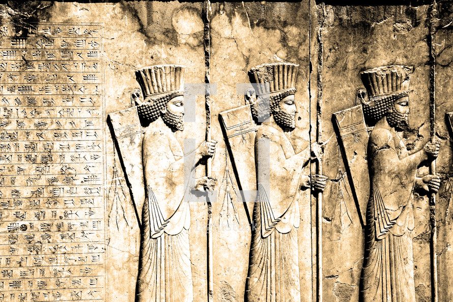 Persepolis, ancient carvings in Iran 