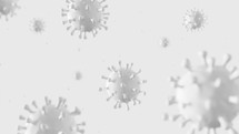 Looping abstract background animation of a coronavirus (COVID-19)