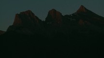 three sisters peaks at sunrise - time-lapse