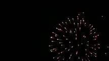 fireworks bursting in the night sky
