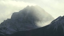 Timelapse of clouds on a mountain top.