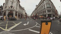 time-lapse traffic on London street