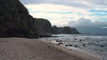 Rocky Beach with Waves crashing on Maui Coastline