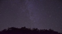 timelapse of stars in the night sky