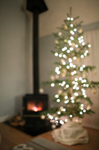 fireplace and Christmas tree 