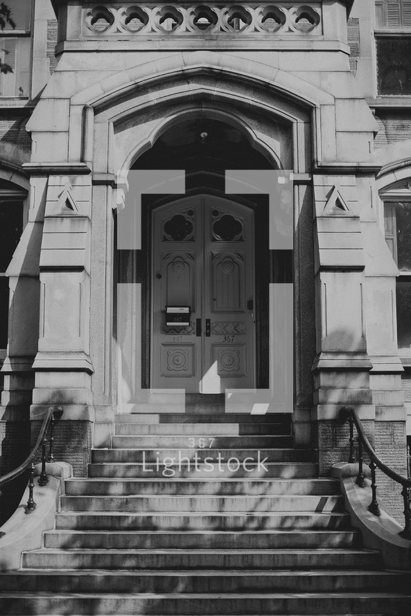 Front door of historical home