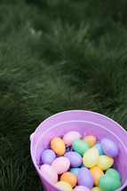 Easter eggs in a bucket 