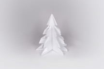 white origami paper Christmas tree 