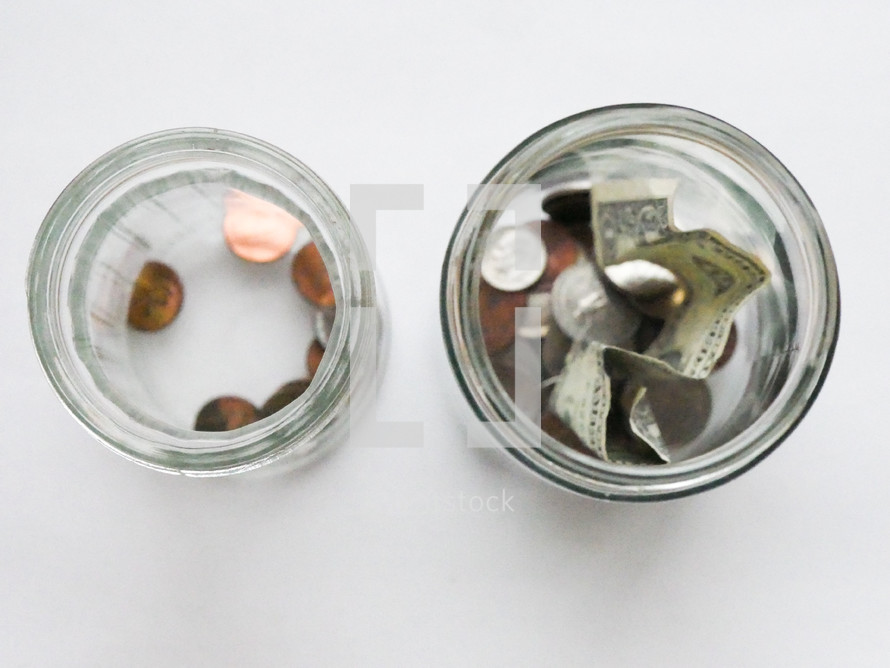 money in jars 