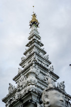 Buddhist temple spire 