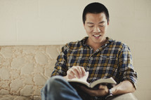 A man reading his Bible