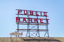 Neon sign for public market
