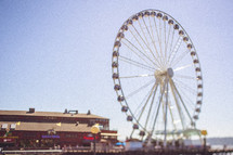 Amusement park ferris wheel