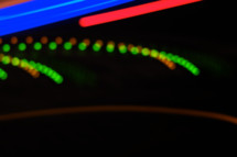 streaks of red blue and green light 
