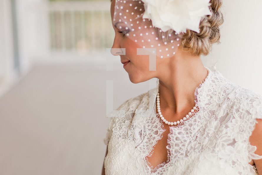 Profile of bride