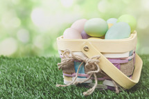 Easter Egg Basket Background