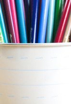 colored pencils in a jar 