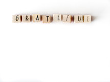 word grateful on a white background 