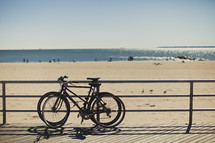 Bicycles on the beach boardwalk