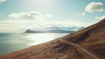 Iceland coastline road 