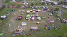 aerial view over a carnival 