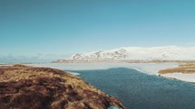 frozen lake in Iceland 