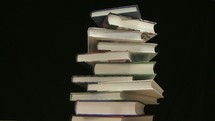 stacked books time-lapse
