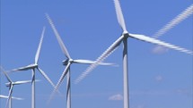 spinning wind turbine
