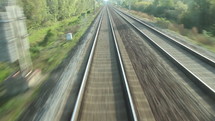 Moving railroad tracks.