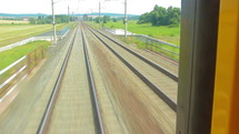 tracks from a moving train 