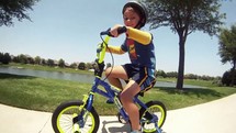 boy riding a bike 