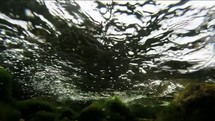 under water flowing water