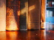 row of old books 