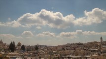 Timelapse of cloud movement taken from the rampart in the Old City of Jerusalem.