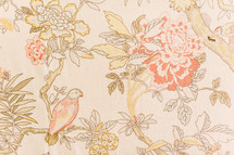 floral pattern background with parrot 