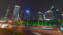Shanghai's Traffic at Night