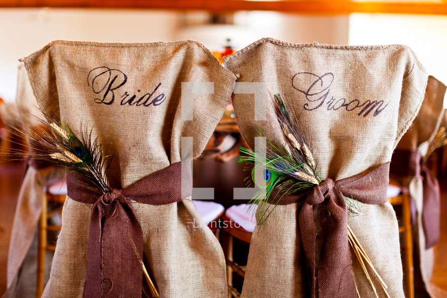 Bride and Groom chairs