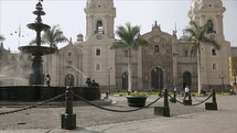 Town square in Peru.