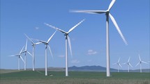 spinning wind turbines