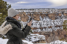 Taking pictures in the Grand Canyon