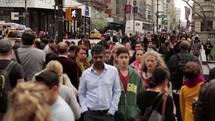pedestrian traffic in NYC 